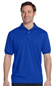 Hanes Mens 50/50 EcoSmart Jersey Knit Polo 054 DEEP ROYAL Pocket
