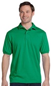 Hanes Mens 50/50 EcoSmart Jersey Knit Polo 054 KELLY GREEN Pocket