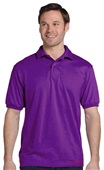 Hanes Mens 50/50 EcoSmart Jersey Knit Polo 054 PURPLE Pocket