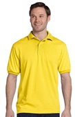 Hanes Mens 50/50 EcoSmart Jersey Knit Polo 054 YELLOW Pocket