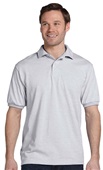 Hanes Mens 50/50 EcoSmart Jersey Knit Polo 054 ASH Pocket