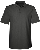 Hanes Mens X-Temp Piqué SS Polo 055P CHARCOAL HEATHER Pocket