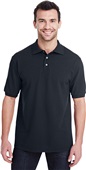 Jerzees Adult Premium 100% Ringspun Cotton Polo BLACK Pocket