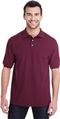 Jerzees Adult Premium 100% Ringspun Cotton Polo MAROON Pocket