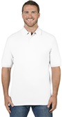 Jerzees Adult Premium 100% Ringspun Cotton Polo WHITE Pocket