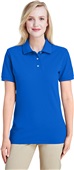 Jerzees Ladies Ringspun Cotton Piqué Polo 443WR ROYAL Pocket