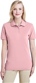 Jerzees Ladies Ringspun Cotton Piqué Polo 443WR CLASSIC PINK Pocket
