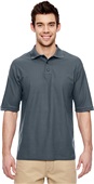 Jerzees Adult Youth 5.3 oz. Easy Care Polo CHARCOAL GREY Pocket