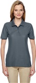 Jerzees Ladies 5.3 oz. Easy Care Polo 537WR CHARCOAL GREY Pocket