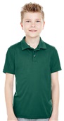 UltraClub Youth Cool & Dry Mesh Piqué Polo Forest Green Pocket
