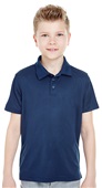 UltraClub Youth Cool & Dry Mesh Piqué Polo NAVY Pocket