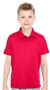 UltraClub Youth Cool & Dry Mesh Piqué Polo RED Pocket