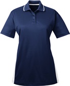 UltraClub Ladies' Cool & Dry Sport Two-Tone Polo NAVY/ WHITE Pocket