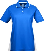 UltraClub Ladies' Cool & Dry Sport Two-Tone Polo ROYAL/ WHITE Pocket