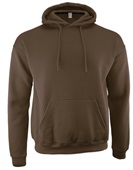 Heavy-Weight Pullover Hoodie Sweatshirt, Kangaroo-Pocket, Pro Blend Adult & Youth DARK CHOCOLATE Front