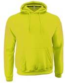 Heavy-Weight Pullover Hoodie Sweatshirt, Kangaroo-Pocket, Pro Blend Adult & Youth SAFETY GREEN Front
