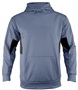Adult & Youth Color-Block Kangaroo-Pocket Hoodie Sweatshirt (Order 1-size larger) CHARCOAL/BLACK Front