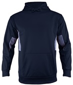 Adult & Youth Color-Block Kangaroo-Pocket Hoodie Sweatshirt (Order 1-size larger) NAVY/CHARCOAL Front