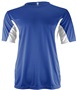 Epic Adult & Youth Color Block Performance Crew T-Shirt ROYAL/WHITE Front