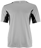 Epic Adult & Youth Color Block Performance Crew T-Shirt WHITE/BLACK Front