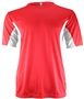Epic Adult & Youth Color Block Performance Crew T-Shirt SCARLET/WHITE Front
