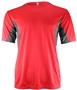 Epic Adult & Youth Color Block Performance Crew T-Shirt SCARLET/CHARCOAL Front