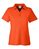 Core 365 Ladies' Fusion ChromaSoft Pique Polo CE112W CAMPUS ORANGE Pocket