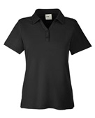 Core 365 Ladies' Fusion ChromaSoft Pique Polo CE112W BLACK Pocket