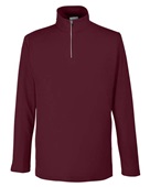 Core 365 Men's Fusion ChromaSoft Pique Quarter-Zip CE405 BURGUNDY Pocket