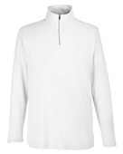 Core 365 Men's Fusion ChromaSoft Pique Quarter-Zip CE405 WHITE Pocket