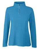 Core 365 Ladies' Fusion ChromaSoft Pique Quarter-Zip CE405W ELECTRIC BLUE Pocket