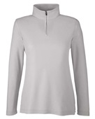 Core 365 Ladies' Fusion ChromaSoft Pique Quarter-Zip CE405W PLATINUM Pocket