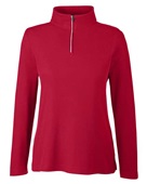 Core 365 Ladies' Fusion ChromaSoft Pique Quarter-Zip CE405W CLASSIC RED Pocket