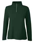 Core 365 Ladies' Fusion ChromaSoft Pique Quarter-Zip CE405W FOREST Pocket