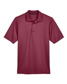 Devon & Jones CrownLux Performance Men's Plaited Polo DG20 BURGUNDY Pocket