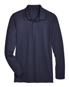 Devon & Jones CrownLux Performance Men's Tall Plaited Long Sleeve Polo DG20LT NAVY Pocket