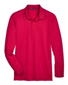 Devon & Jones CrownLux Performance Men's Tall Plaited Long Sleeve Polo DG20LT RED Pocket