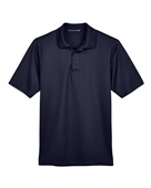 Devon & Jones CrownLux Performance Men's Tall Plaited Polo DG20T NAVY Pocket