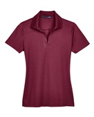 Devon & Jones CrownLux Performance Ladies' Plaited Polo DG20W BURGUNDY Pocket
