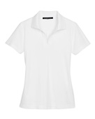 Devon & Jones CrownLux Performance Ladies' Plaited Polo DG20W WHITE Pocket