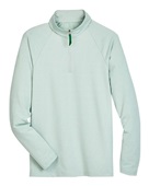 Devon & Jones CrownLux Performance Men's Clubhouse Micro-Stripe Quarter-Zip DG480 KELLY GREEN Pocket