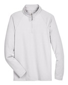 Devon & Jones CrownLux Performance Men's Clubhouse Micro-Stripe Quarter-Zip DG480 SILVER Pocket