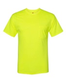 Hanes Adult Workwear Pocket T-Shirt W110 SAFETY GREEN Pocket