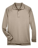 Harriton Men's Advantage Snag Protection Plus Long-Sleeve Tactical Polo M211L DESERT KHAKI Pocket