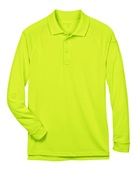 Harriton Men's Advantage Snag Protection Plus Long-Sleeve Tactical Polo M211L SAFETY YELLOW Pocket