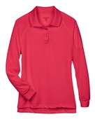 Harriton Ladies' Advantage Snag Protection Plus Long-Sleeve Tactical Polo M211LW RED Pocket