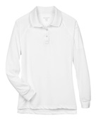 Harriton Ladies' Advantage Snag Protection Plus Long-Sleeve Tactical Polo M211LW WHITE Pocket