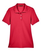 Harriton Ladies' 5.6 oz. Easy Blend Polo M265W RED Pocket