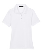 Harriton Ladies' 5.6 oz. Easy Blend Polo M265W WHITE Pocket
