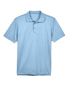 Harriton Men's 4 oz. Polytech Polo M315 LIGHT BLUE Pocket
